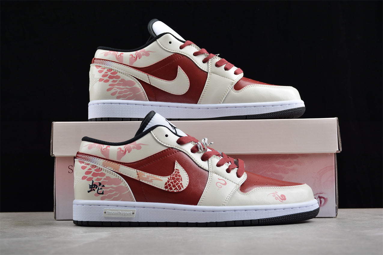 Jordan 1s high white and pink customized