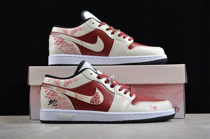 Jordan 1s high white and pink customized