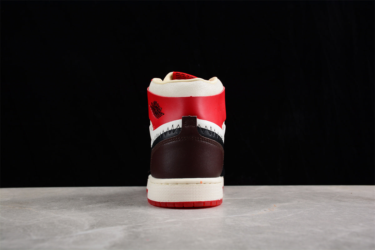 Jordan 1s high red flower customized