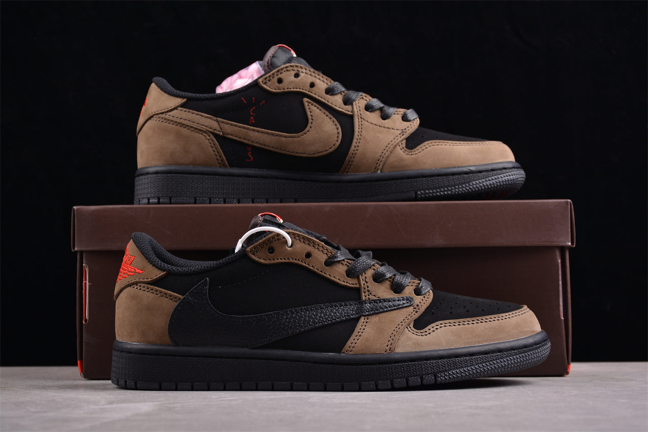 Jordan 1s high x travis scott brown and black customized