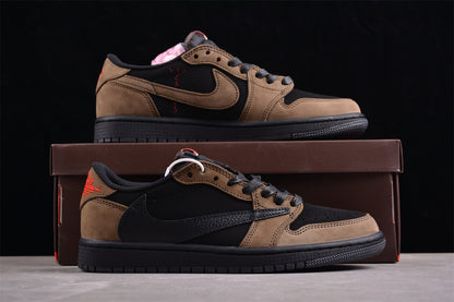 Jordan 1s high x travis scott brown and black customized