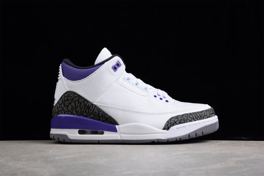 Jordan 3s White Purple