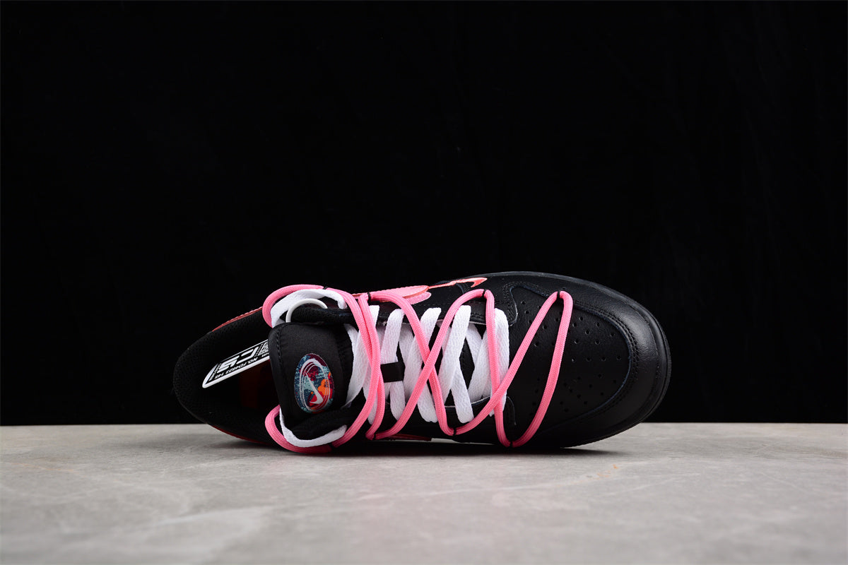 SB Dunks black and pink off white custom