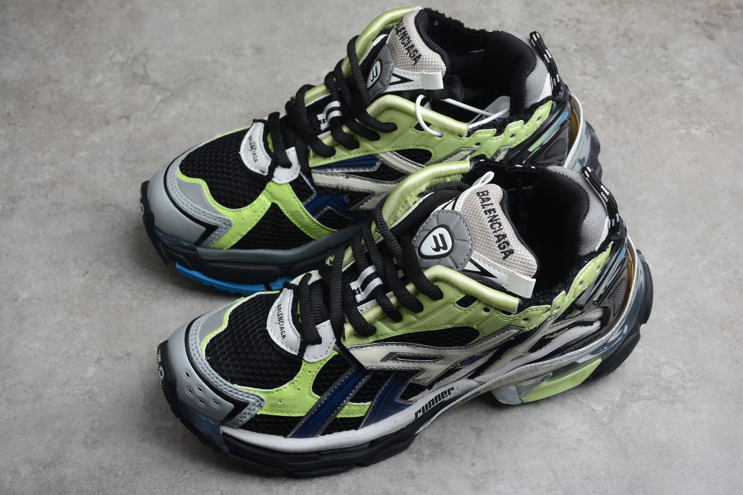 Balenciaga Runner Trainers | Green purple
