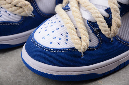 SB Dunks blue thick rope custom