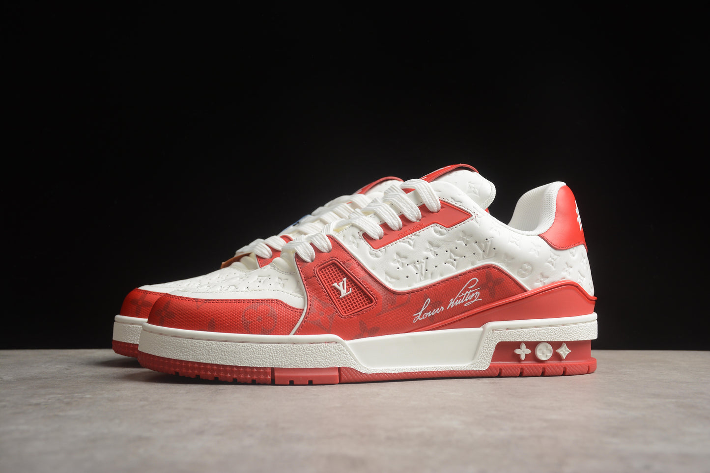 LV Trainers White orange