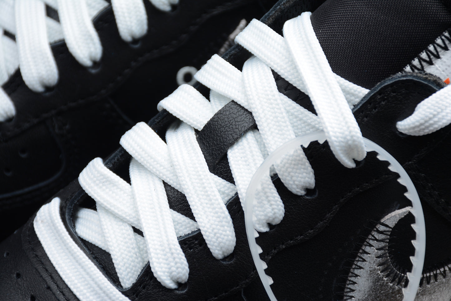 black and white air forces x off-white