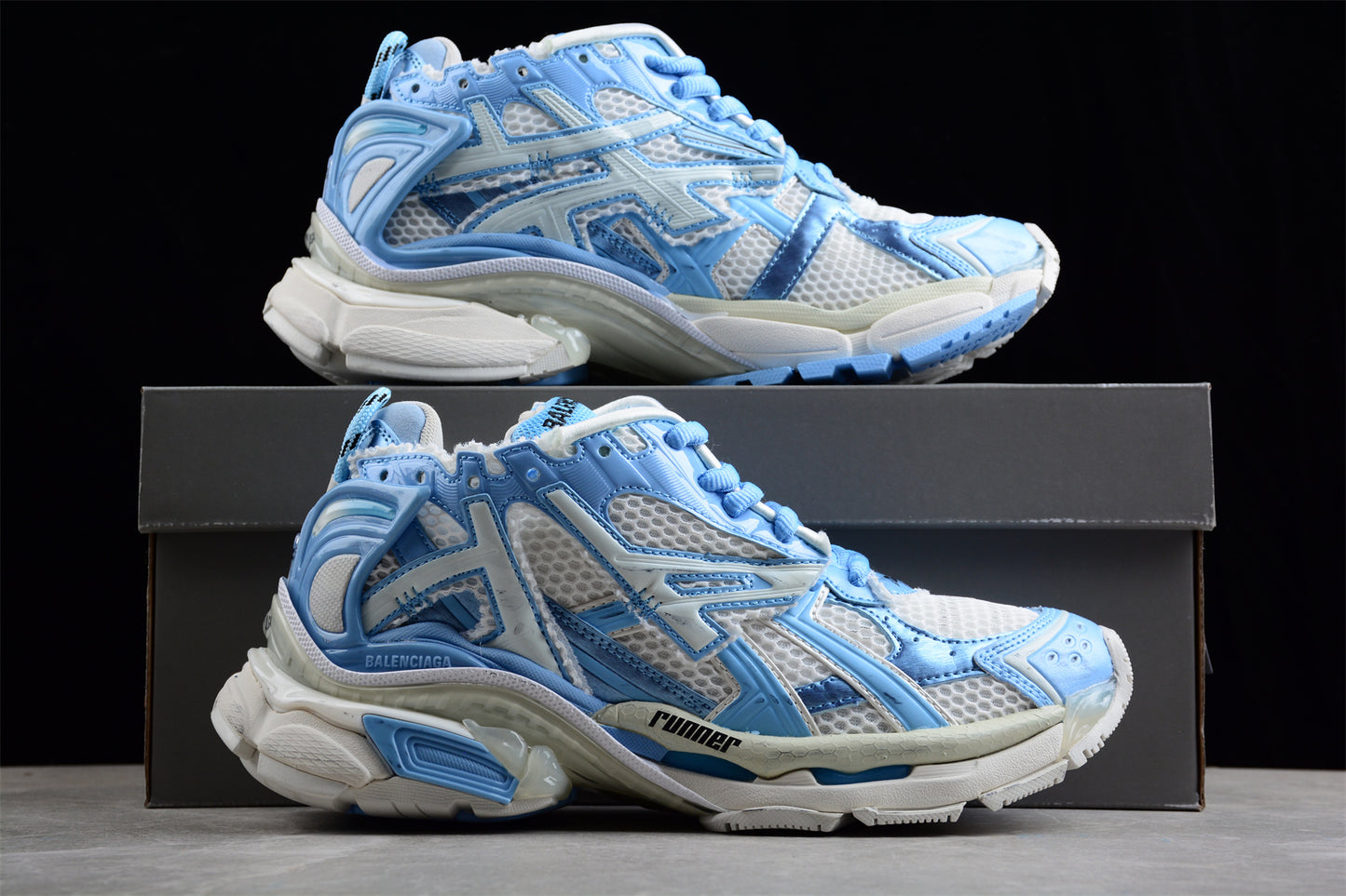 Balenciaga Runner Trainers | university blue
