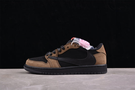 Jordan 1s high x travis scott brown and black customized