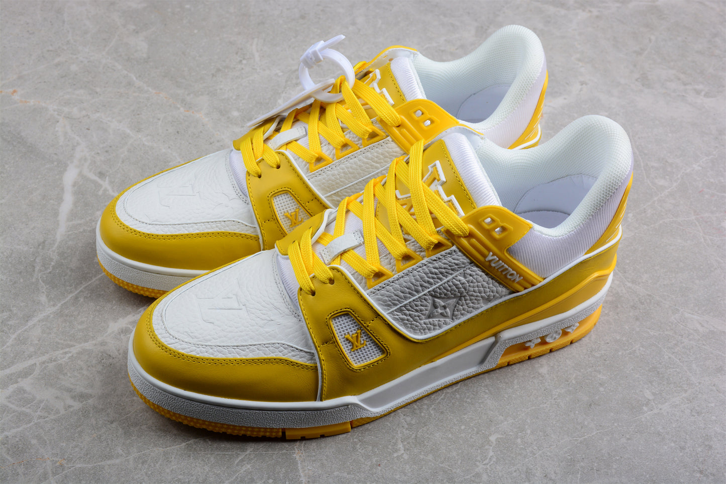 LV Trainers White yellow