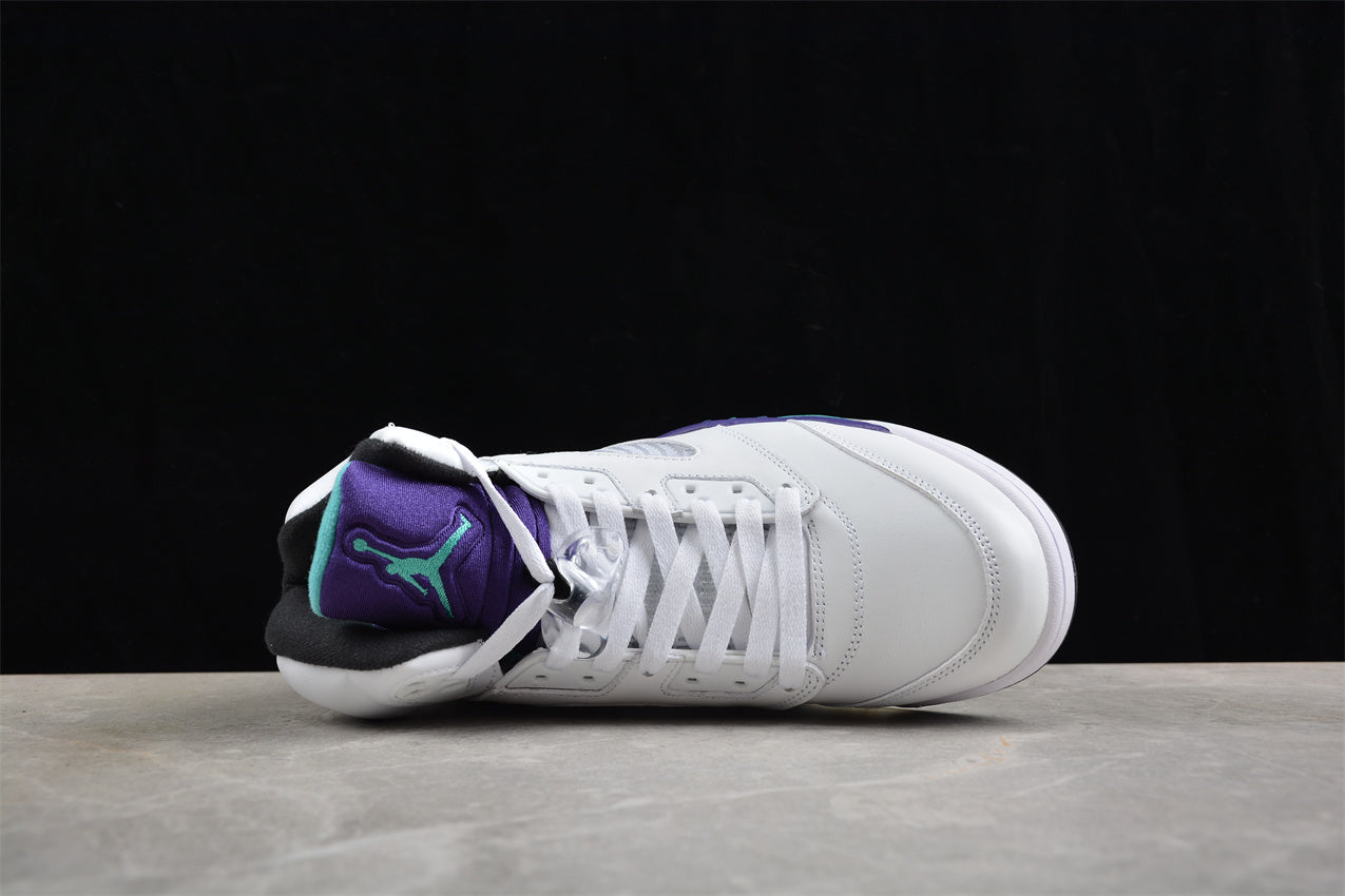 Jordan 5 White purple