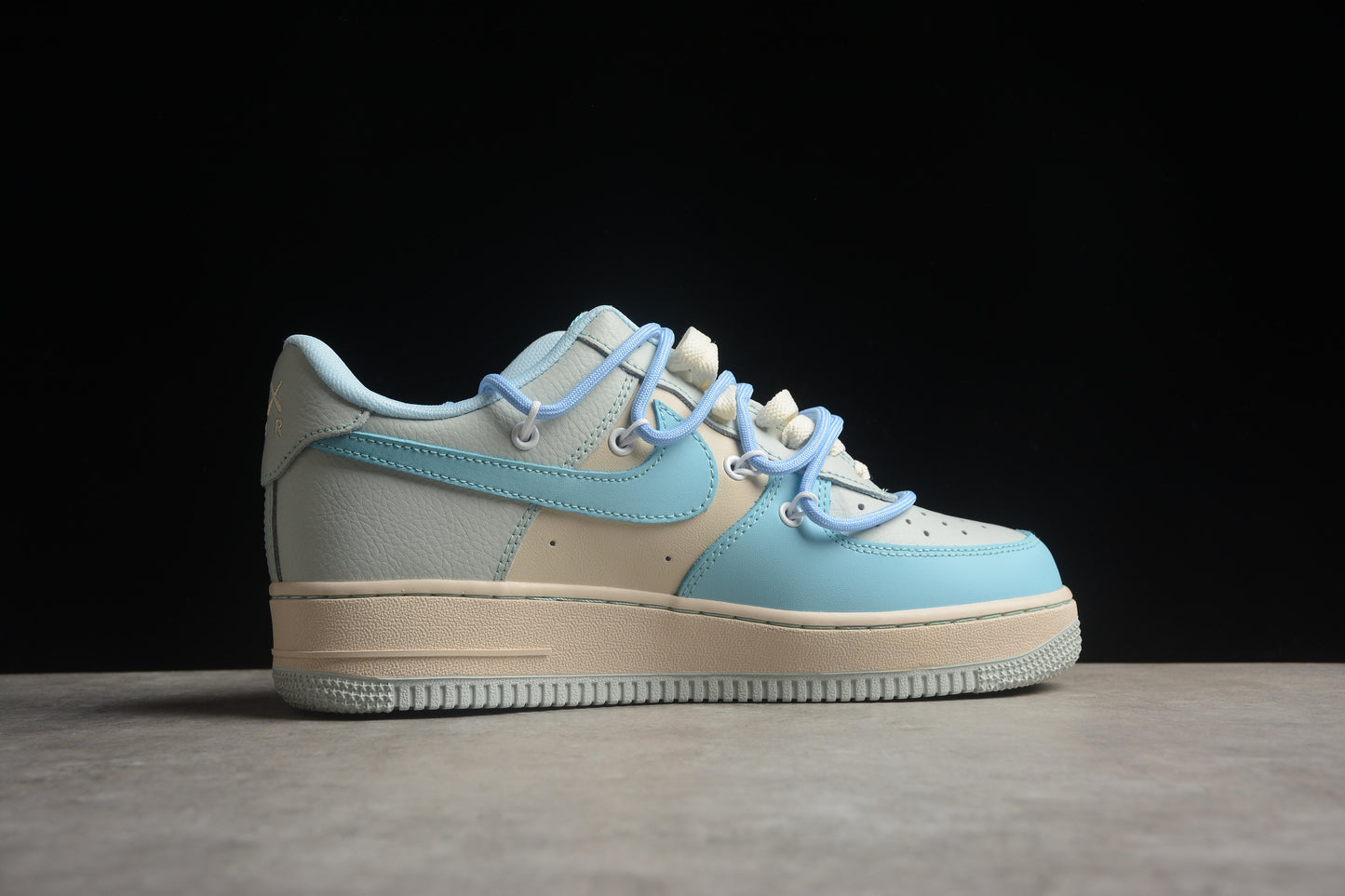 beige air forces x Kaws custom