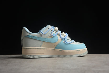 beige air forces x Kaws custom