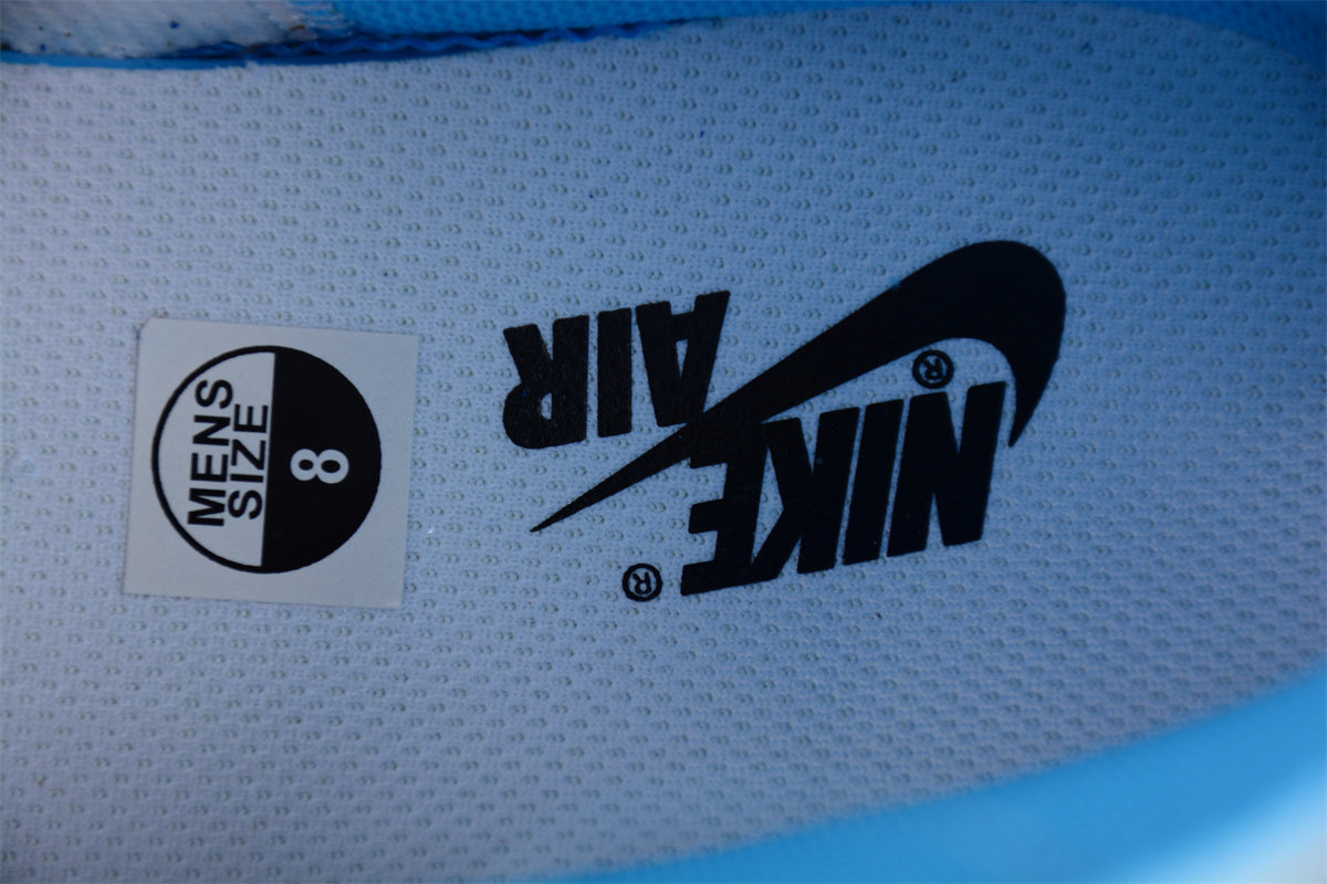 Jordan 1s high x Off-white north carolina blue