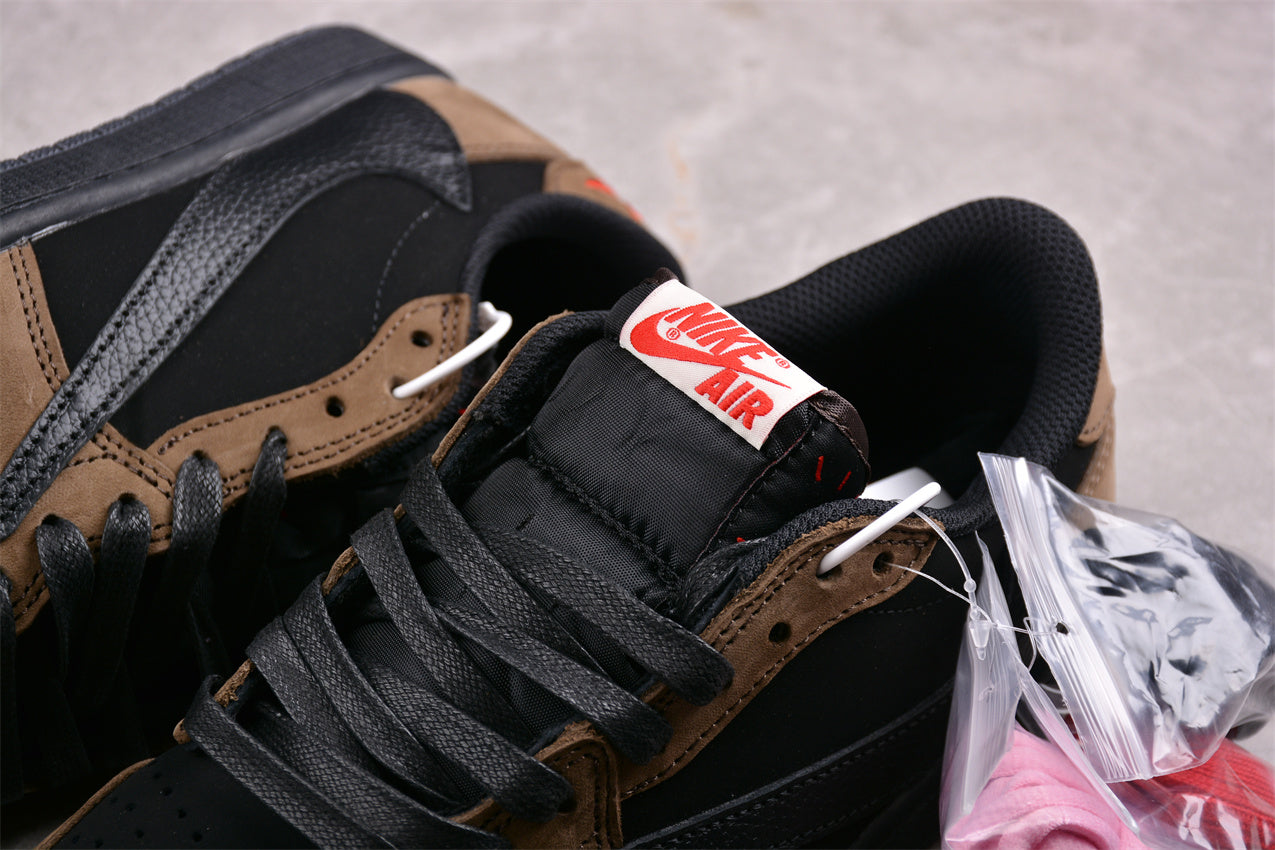 Jordan 1s high x travis scott brown and black customized
