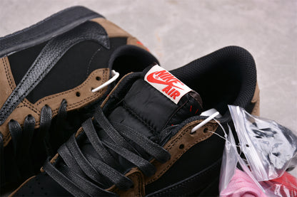 Jordan 1s high x travis scott brown and black customized