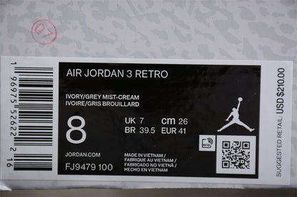 Jordan 3s Craft Ivory
