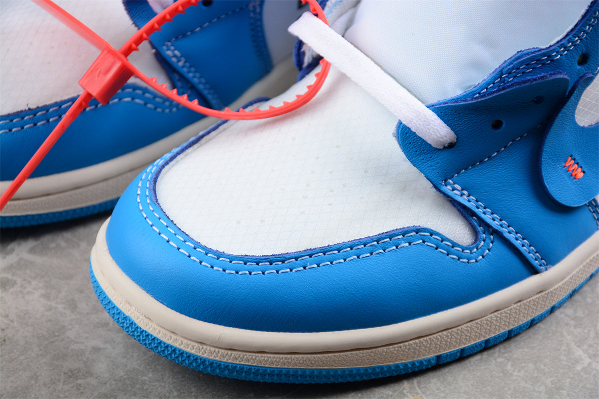 Jordan 1s high x Off-white north carolina blue