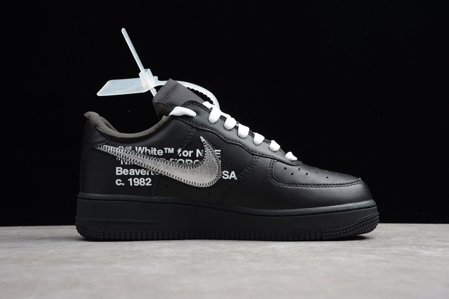 black and white air forces x off-white