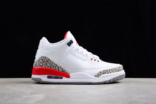 Jordan 3s Hurricane white red