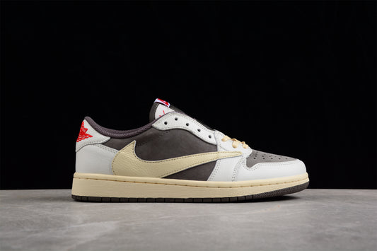 Jordan 1s x travis scott reverse mocha brown and white