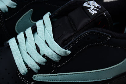 Jordan 1s x travis scott custom blue and black