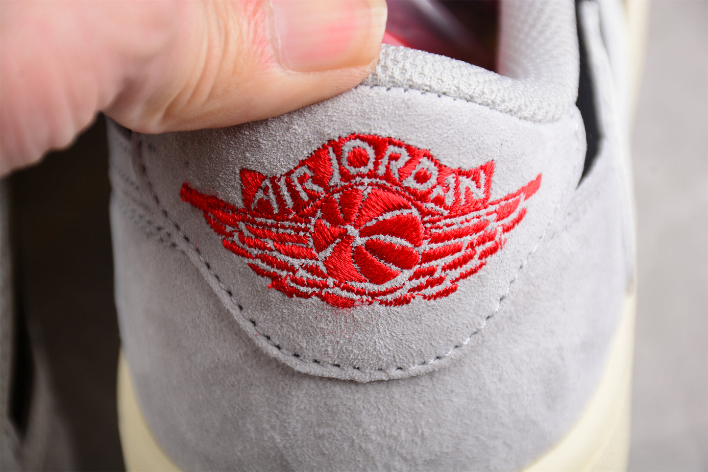 Jordan 1s x travis scott reverse grey mocha custom
