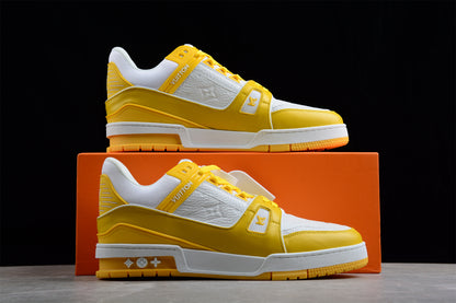 LV Trainers White yellow