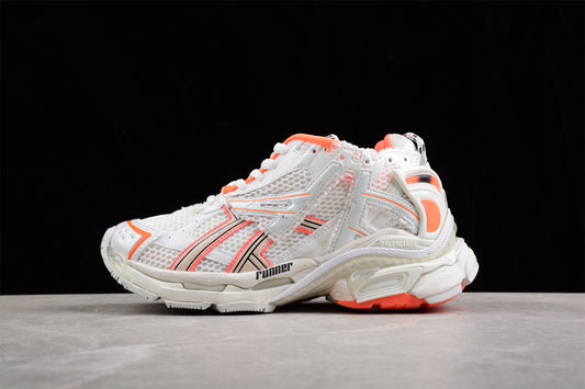 Balenciaga Runner Trainers | White orange