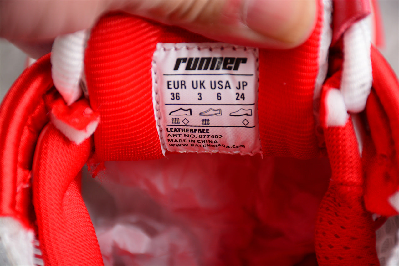 Balenciaga Runner Trainers | White red