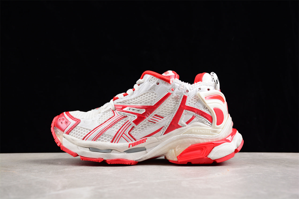 Balenciaga Runner Trainers | White red