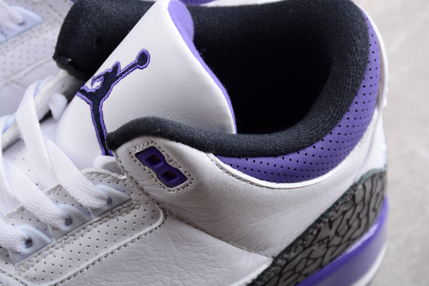 Jordan 3s White Purple