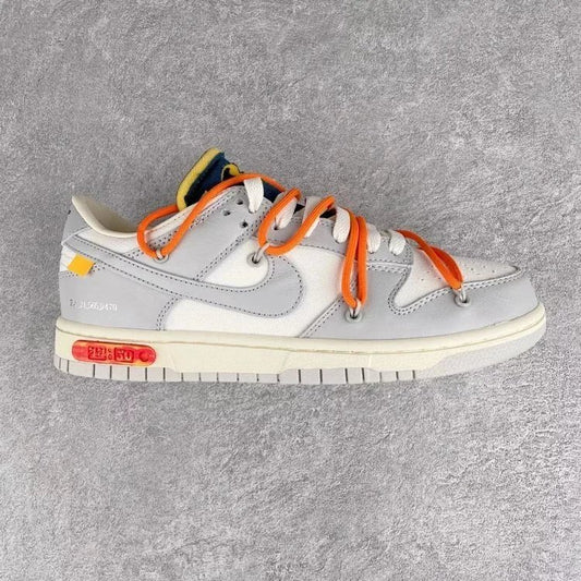 Off-White Nike low dunks grey and orange