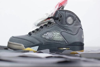 Jordan 5 X Off-White black cicada wings grey