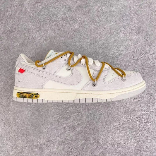 Off-White Nike low dunks grey and golden