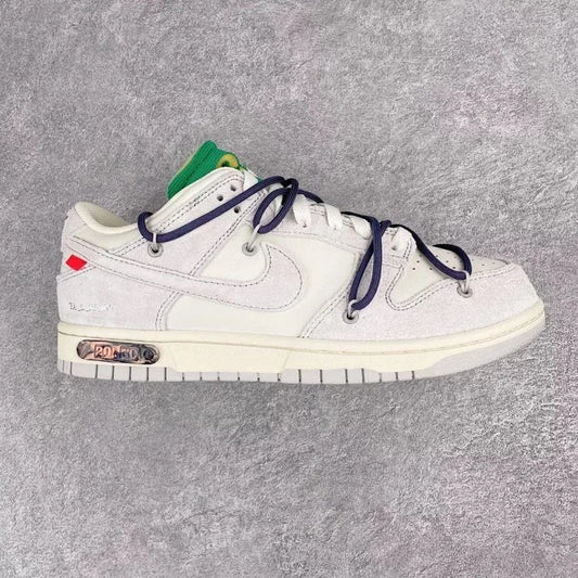 Off-White Nike low dunks grey and navy blue