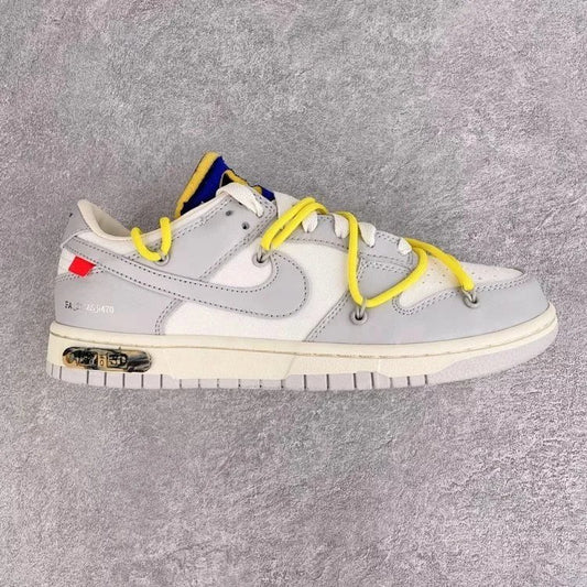 Off-White Nike low dunks grey and yellow