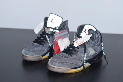 Jordan 5 X Off-White black cicada wings grey
