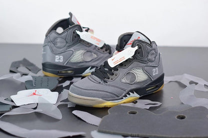 Jordan 5 X Off-White black cicada wings grey