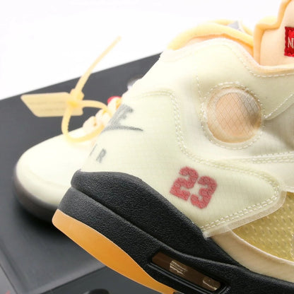 Jordan 5 X Off-White white cicada wings beige