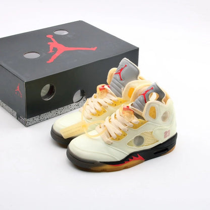 Jordan 5 X Off-White white cicada wings beige