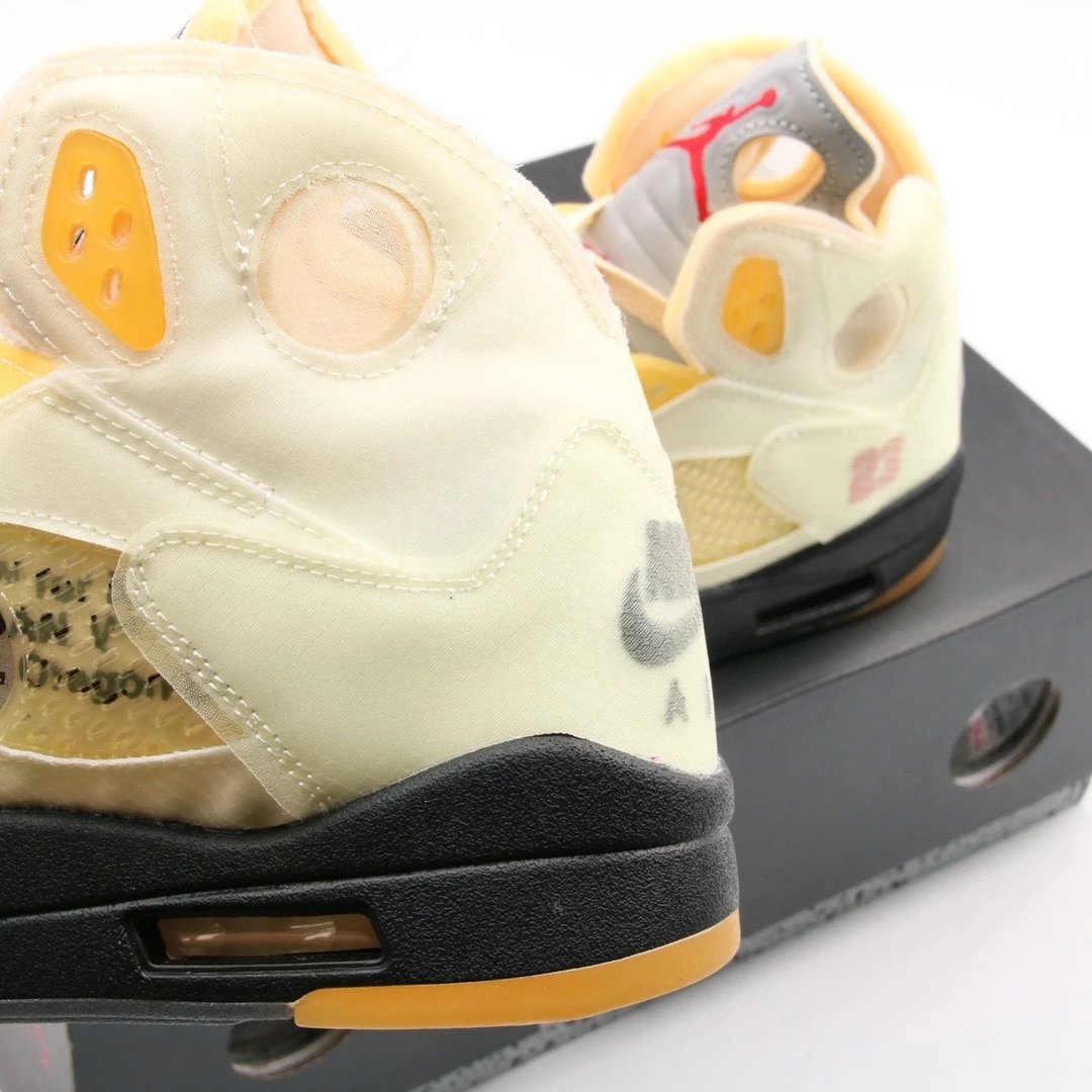 Jordan 5 X Off-White white cicada wings beige