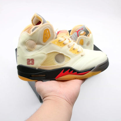 Jordan 5 X Off-White white cicada wings beige